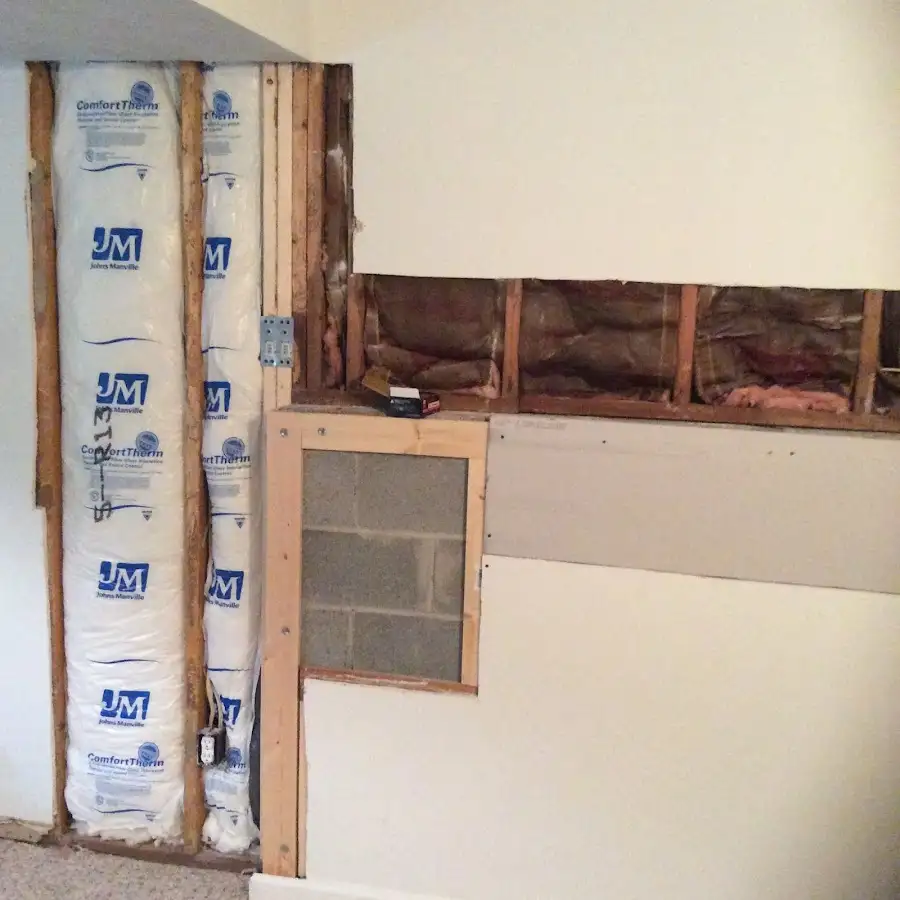 Wall insulation replacement during Contents Cleaning & Restoration in Naugatuck